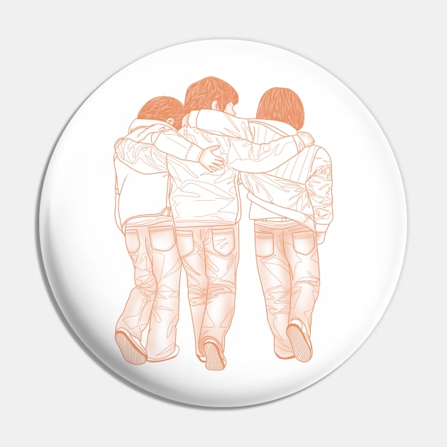 Brothers Walk Together Pin by Athikan