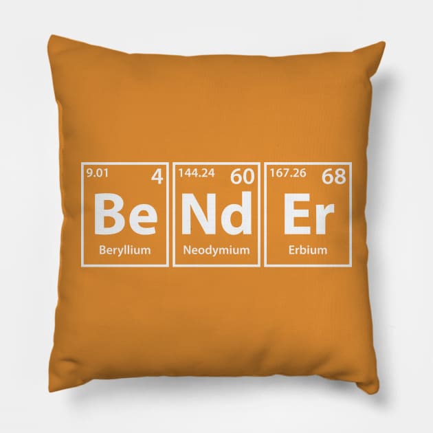 Bender (Be-Nd-Er) Periodic Elements Spelling Pillow by cerebrands