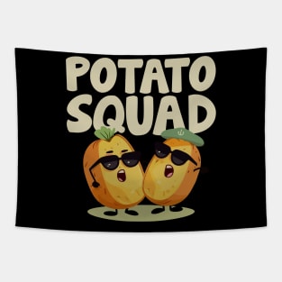 Funny Potato Squad Tapestry