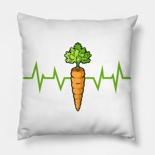 Carrot Heartbeat Veggie Lover Pillow