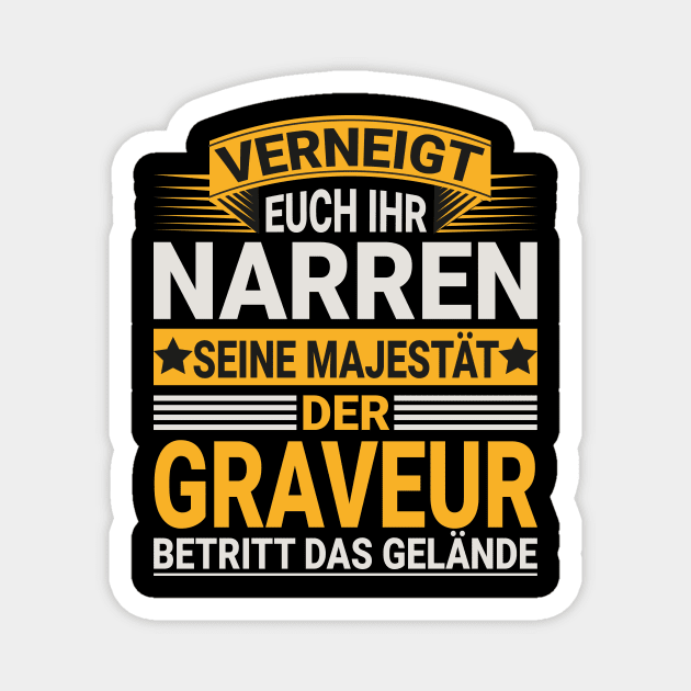 Graveur Design für einen  Edelsteingraveur Magnet by Shirtseller0703