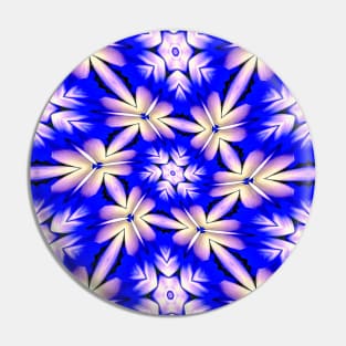 Blue and White Flower Pattern Pin