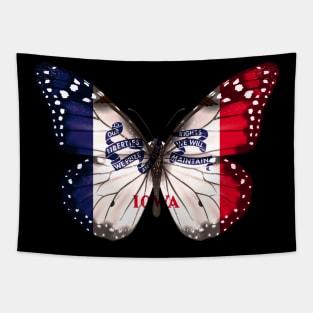 Iowa Flag Butterfly - Gift for Iowan From Iowa IA Tapestry