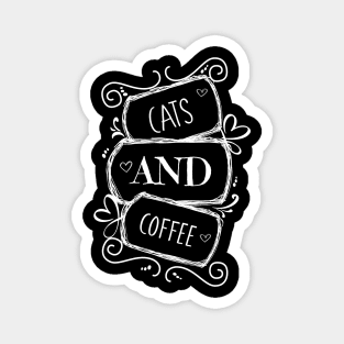 Cats and Coffee Magnet