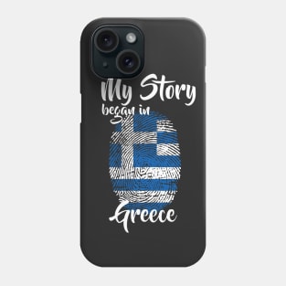 Greece Flag Fingerprint My Story DNA Greek Phone Case