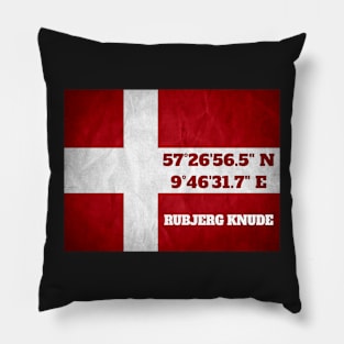 Rubjerg Knude Fyr - coordinates - flag Pillow