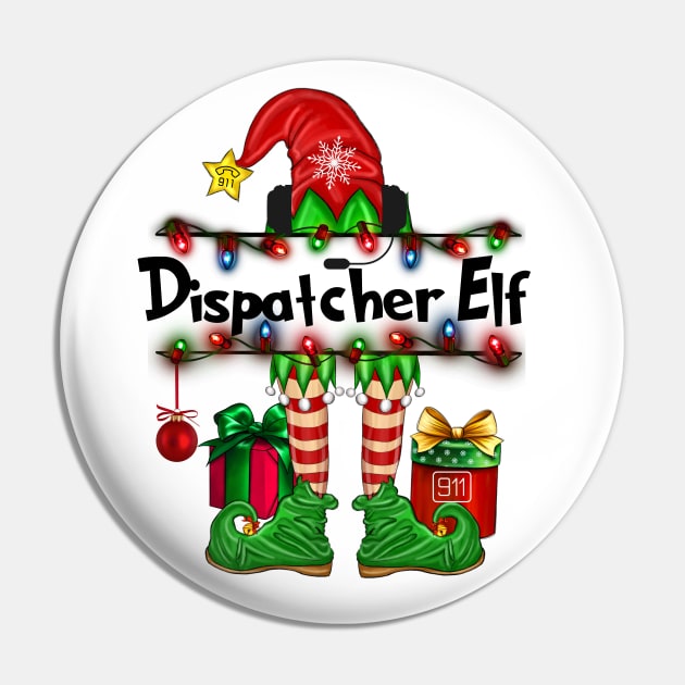 Dispatcher Christmas Elf Pin by Shirts by Jamie