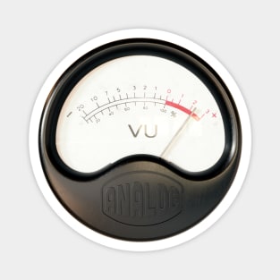 Vintage music studio equipment vu meter Magnet