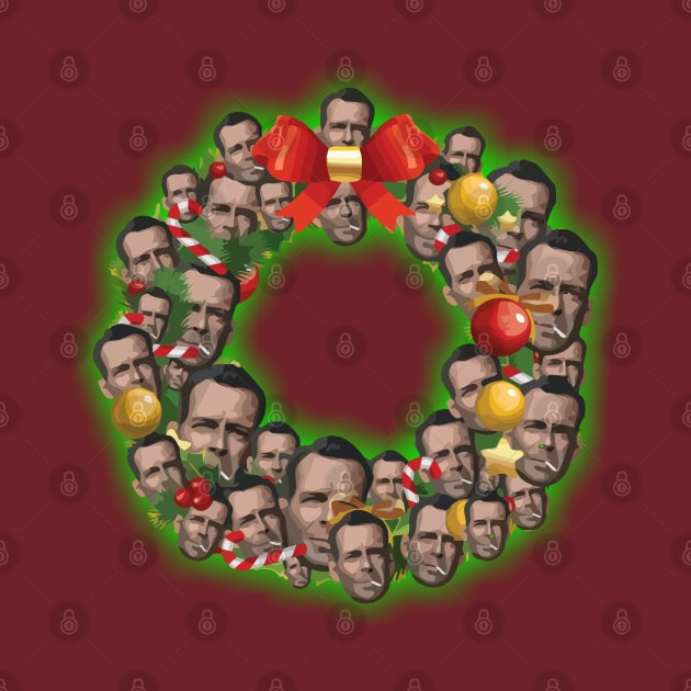 John McClane Die Hard Multiface Christmas Wreath by joeysartworld