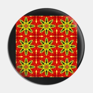 Red Yellow Chrysanthemum Pattern Number 22 Pin