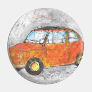 Fiat 500 - orange Pin