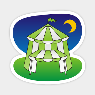 Green Circus Tent Magnet