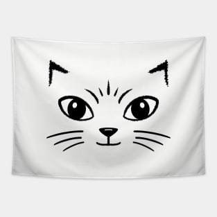 Cute Cat Face Tapestry