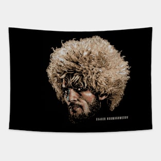 Khabib Nurmagomedov Portrait Tapestry