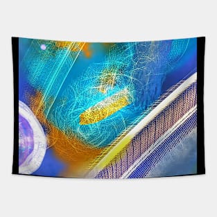 Nebula blue Tapestry