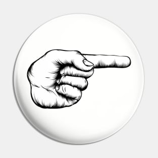 the finger pointing Pin