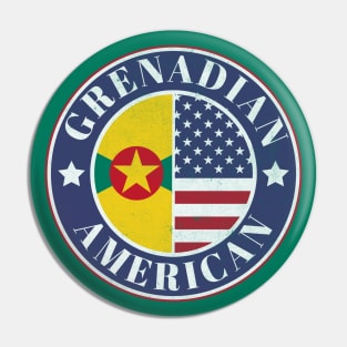 Proud Grenadian-American Badge - Grenada Flag Pin