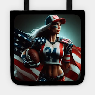 American Woman NFL Football Player #15 Tote