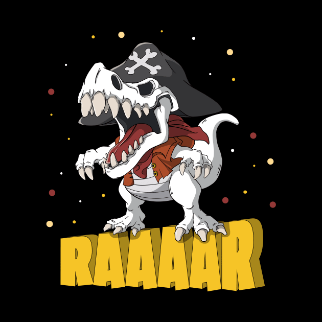 Dinosaur Pirate T-Rex Captain Kids by Foxxy Merch