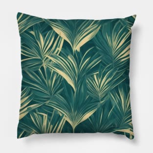 Monochrome Palm Leaves Pillow