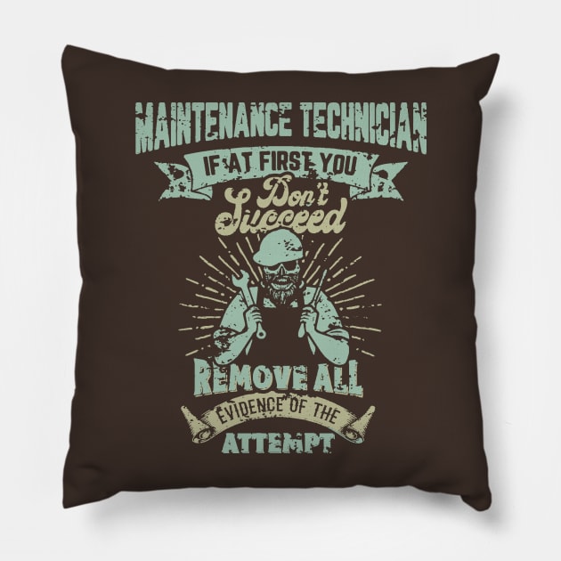 Maintenance Technician Success Pillow by wildbot