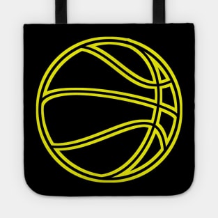 Yellow Vector Logo  - Basketball Player Workout - Motivational Sports Graphic Design - Holiday Gift Tote