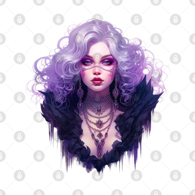 Bejeweled Purple Woman by Chromatic Fusion Studio