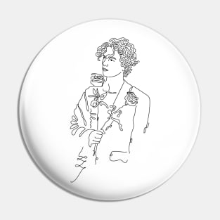 Timothee Chalamet lineart shirt sticker Pin