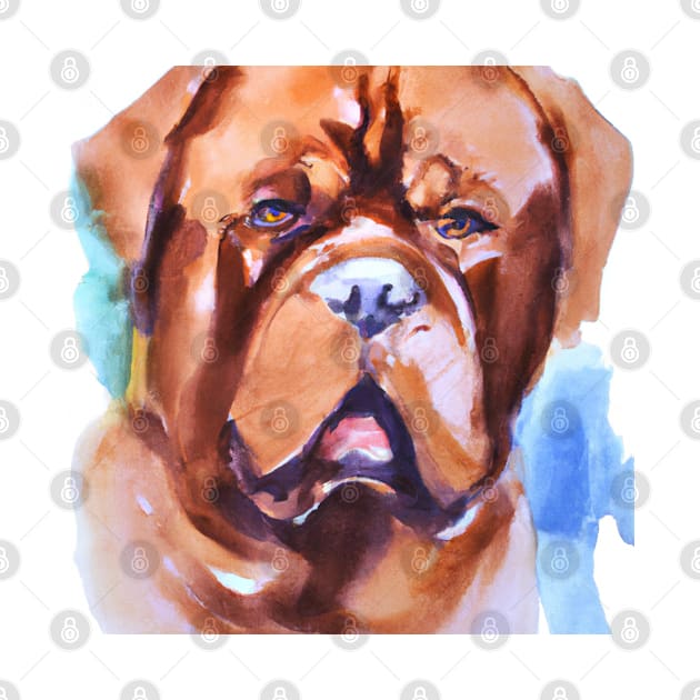 Watercolor Dogue de Bordeaux - Dog Lovers by Edd Paint Something