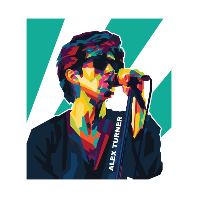 Alex Turner In Wpap Pop Art Style by Hanafi