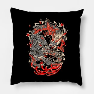 Dragon Tiger fighting Pillow