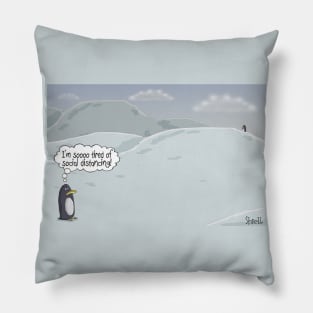 Penguin Self Isolate Pillow