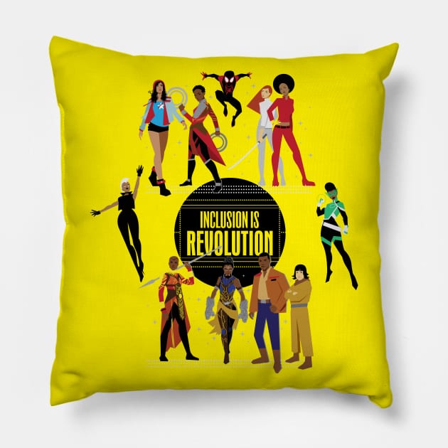 (Okoye Variant) Inclusion Is Revolution Pillow by ForAllNerds