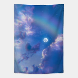 Rainbow in the sky Tapestry