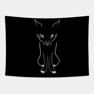 Minimalist Fox Illustration Tapestry