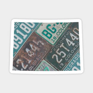 Vintage Colorado License Plates Magnet