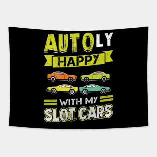 AUTOly Happy With My Slot Cars Tapestry