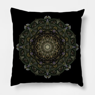 Deep Thoughts Forest-Themed Mandala Pillow