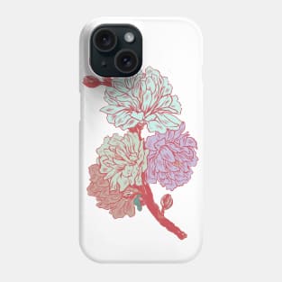 Pink Peonies Flower Phone Case