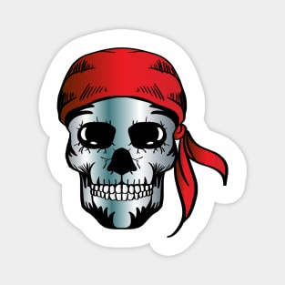 Hand drawn pirate skull Magnet