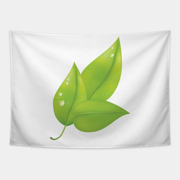 Morning Dew Leaf Tapestry by SWON Design