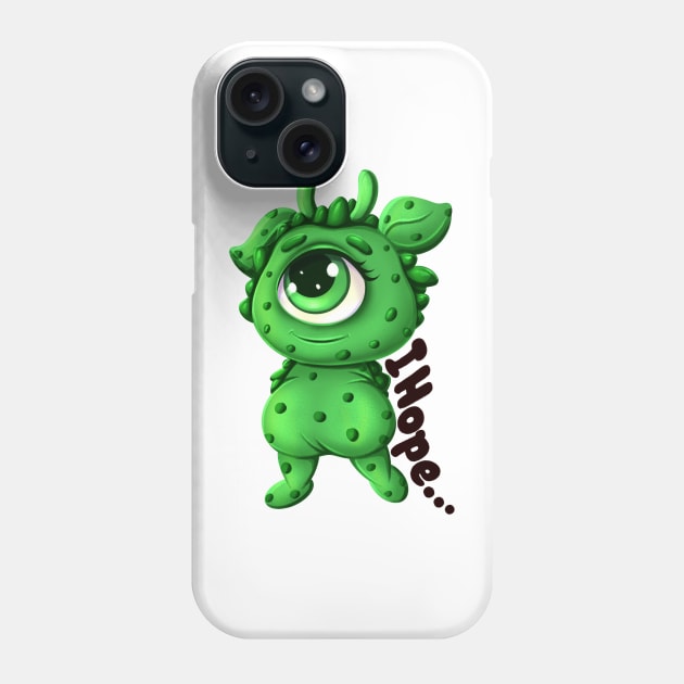 Cute Thoughtful Little Monster Phone Case by AstArt 