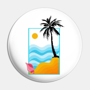 Sea sand sun shell Pin