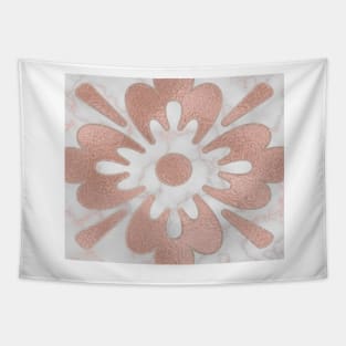 Maldives mandala - rose gold marble Tapestry