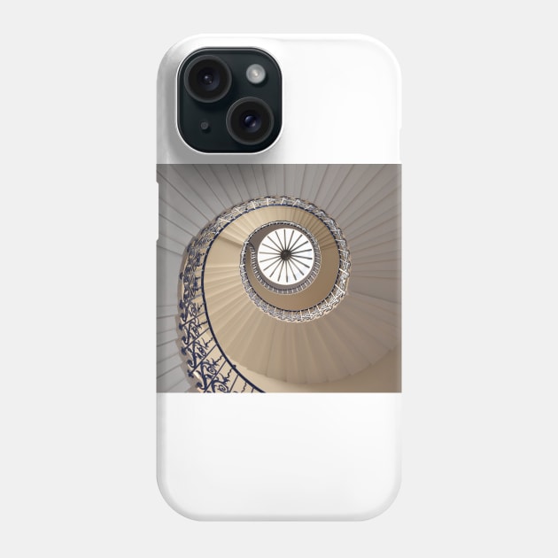 White concrete spiral stairway Phone Case by mydesignontrack