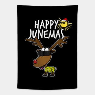 Happy Junemas Christmas June 2021 Summer Rudolf Funny Tapestry