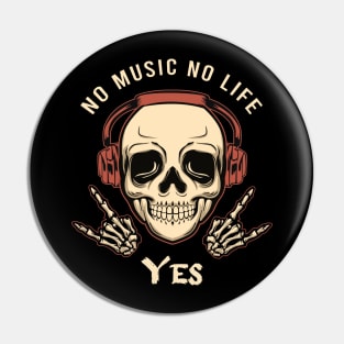 No music no life yes retro Pin