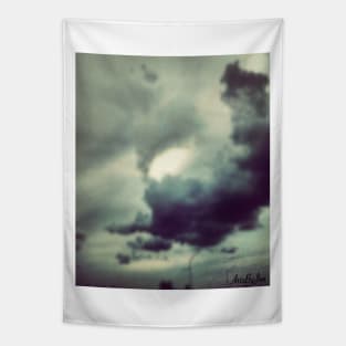 Grey Cloudy Sky Tapestry