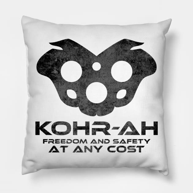 Kohr-Ah Black Pillow by talenlee