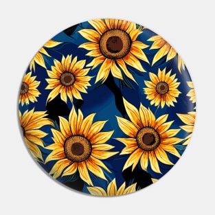 Sunflower  mural Art Pin